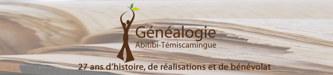 Logo de Généalogie Abitibi-Témiscamingue